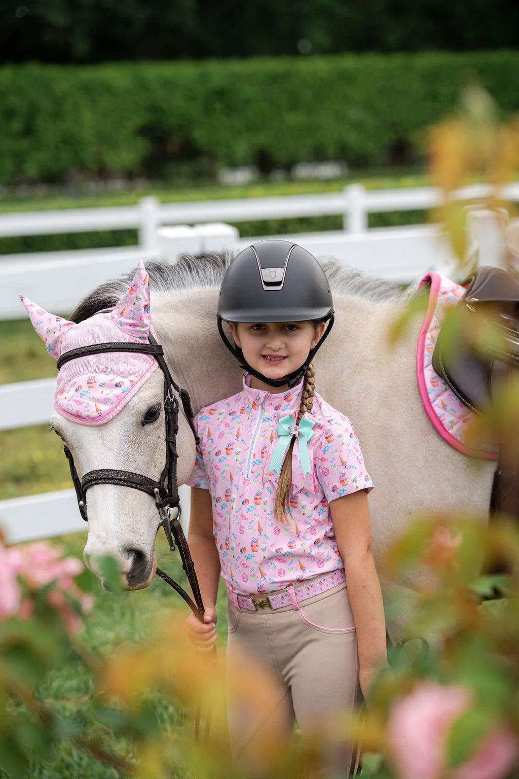 bell and bow Girls show sleeved sun shirt