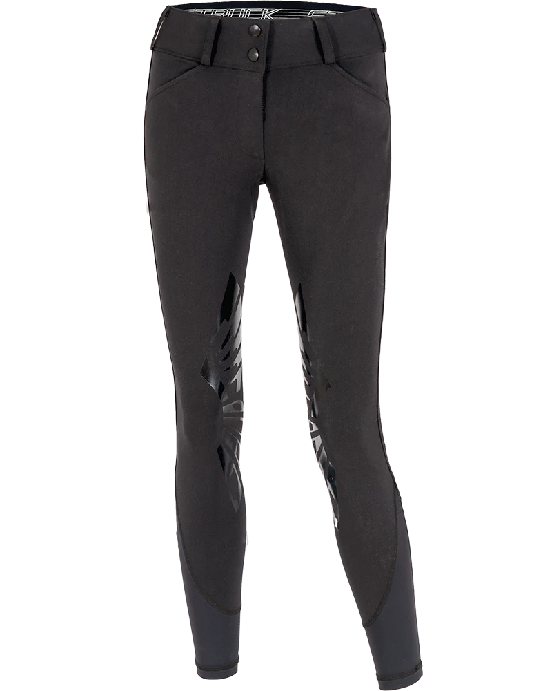 Struck Ladies Breeches - 50  Series - Black with Matt Black Logo